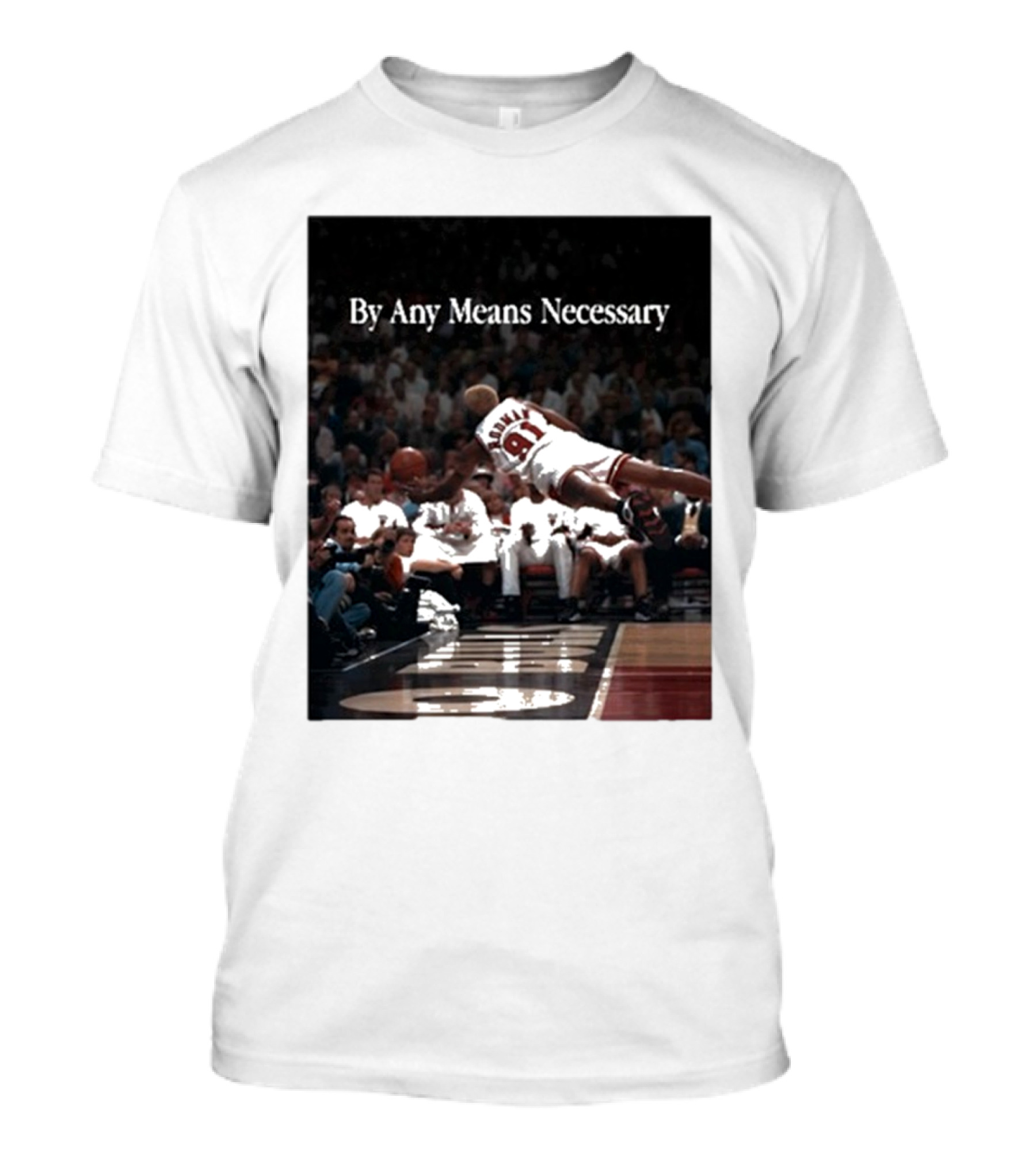 By Any Means Necessary Basketball Player 91 In Action T-Shirt