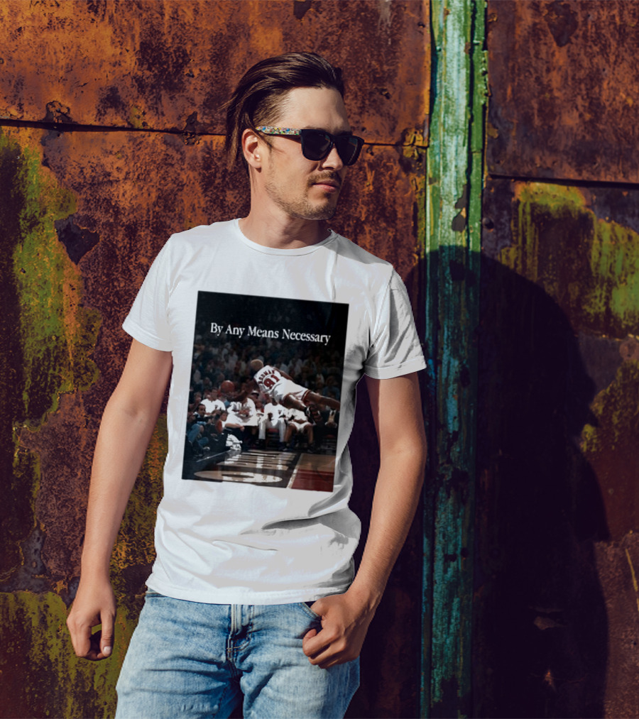 By Any Means Necessary Basketball Player 91 In Action T-Shirt