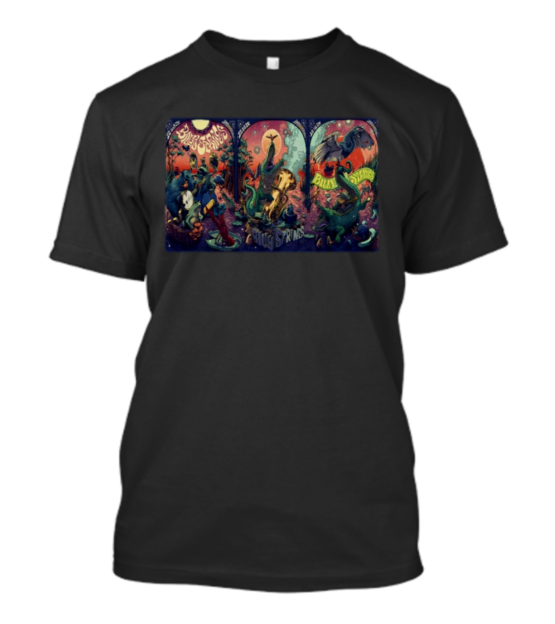 Billy Strings UNO Lakefront Arena New Orleans Dec 29 30 31 2024 Wildlife And Musical Instrument T-Shirt