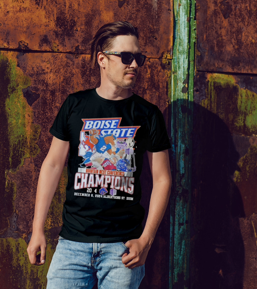 Boise State Broncos Mountain West Conference Champions December 6 2024 Albertsons Stadium T-Shirt