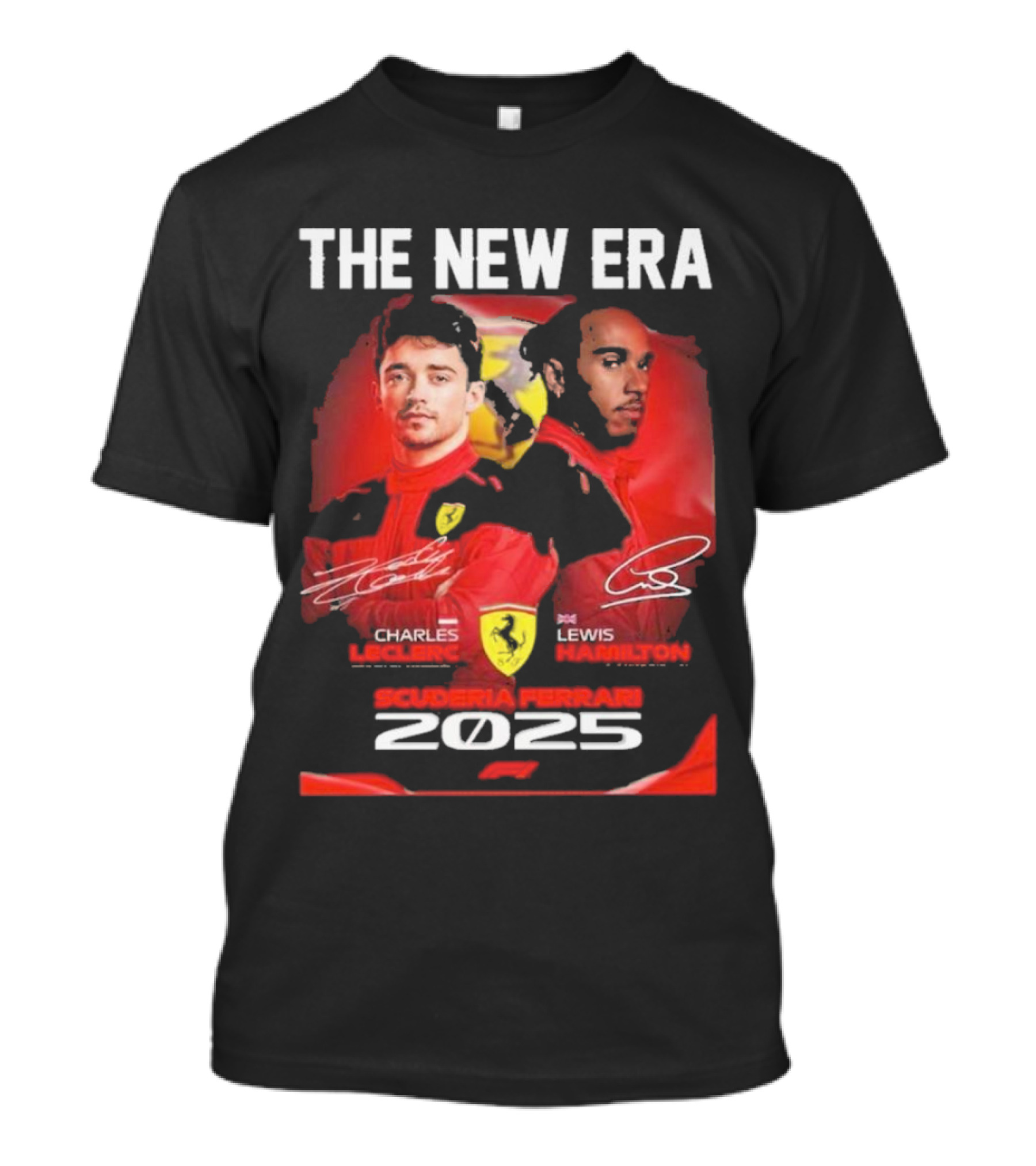 Scuderia Ferrari 2025 The New Era Charles Leclerc Lewis Hamilton T-Shirt