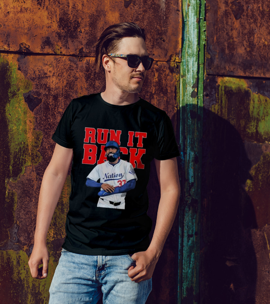 Dodgers Nation Run It Back Baseball Player 37 T-Shirt