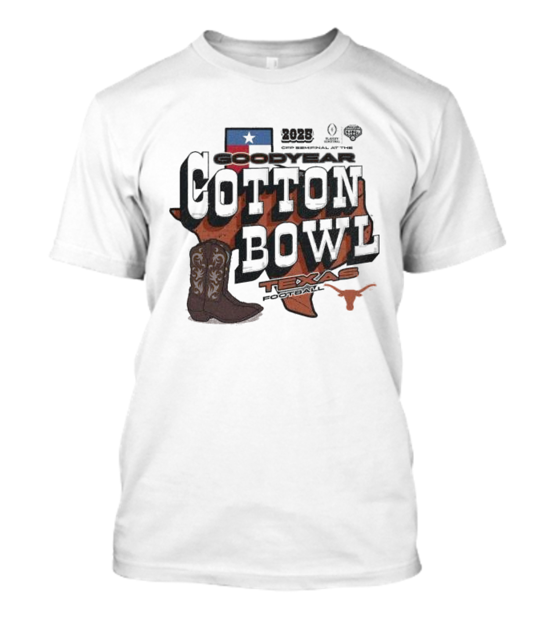 College Football Playoff 2025 Goodyear Cotton Bowl Texas Football Classic Bound T-Shirt