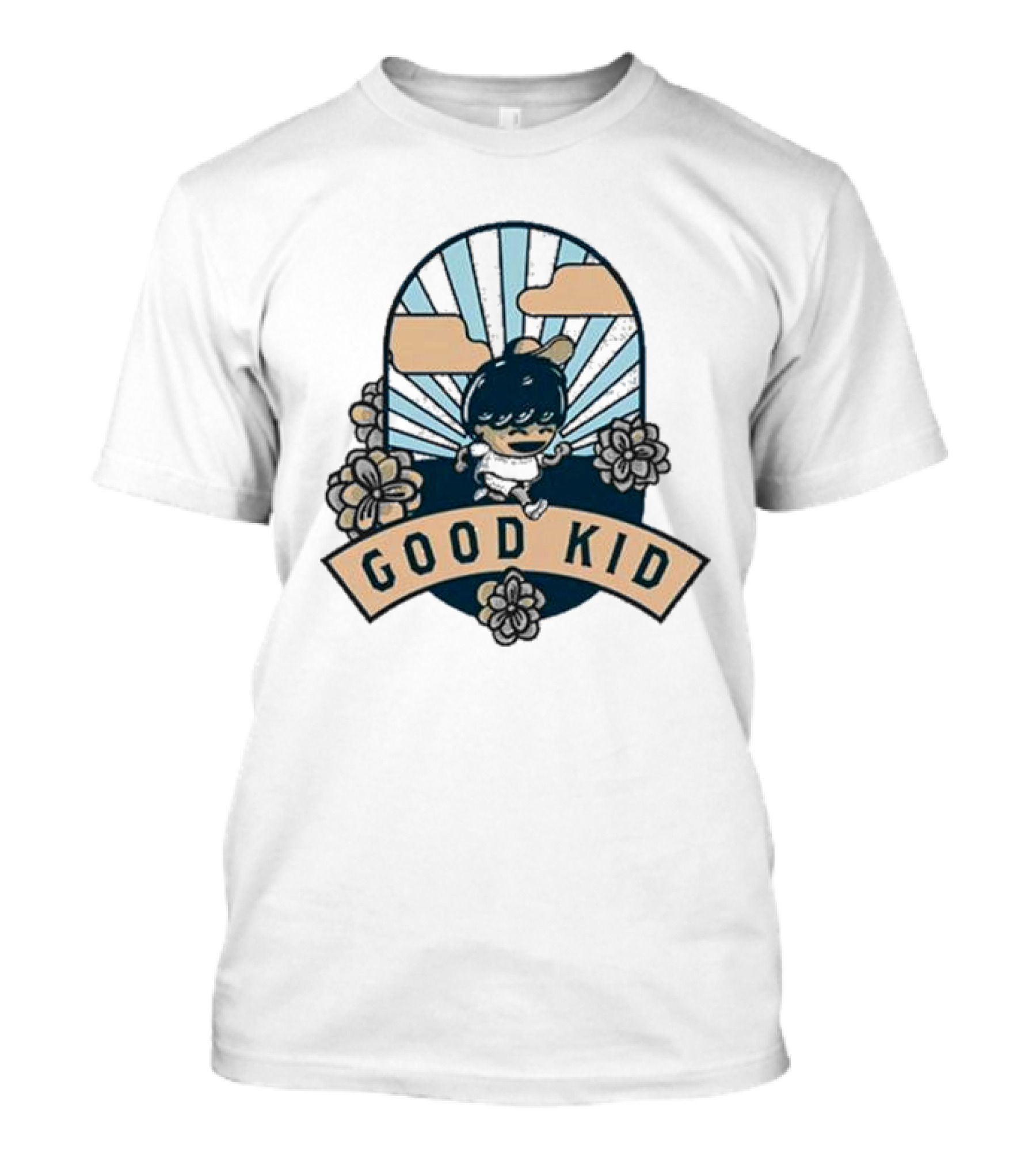 Good Kid Sunshine Run With Flowers And Sunbeams T-Shirt