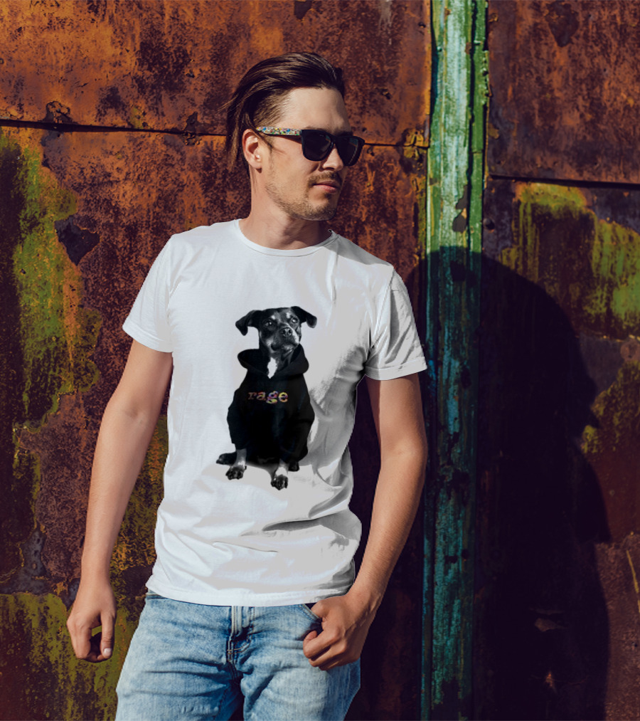 Rage Dog In T-Shirt