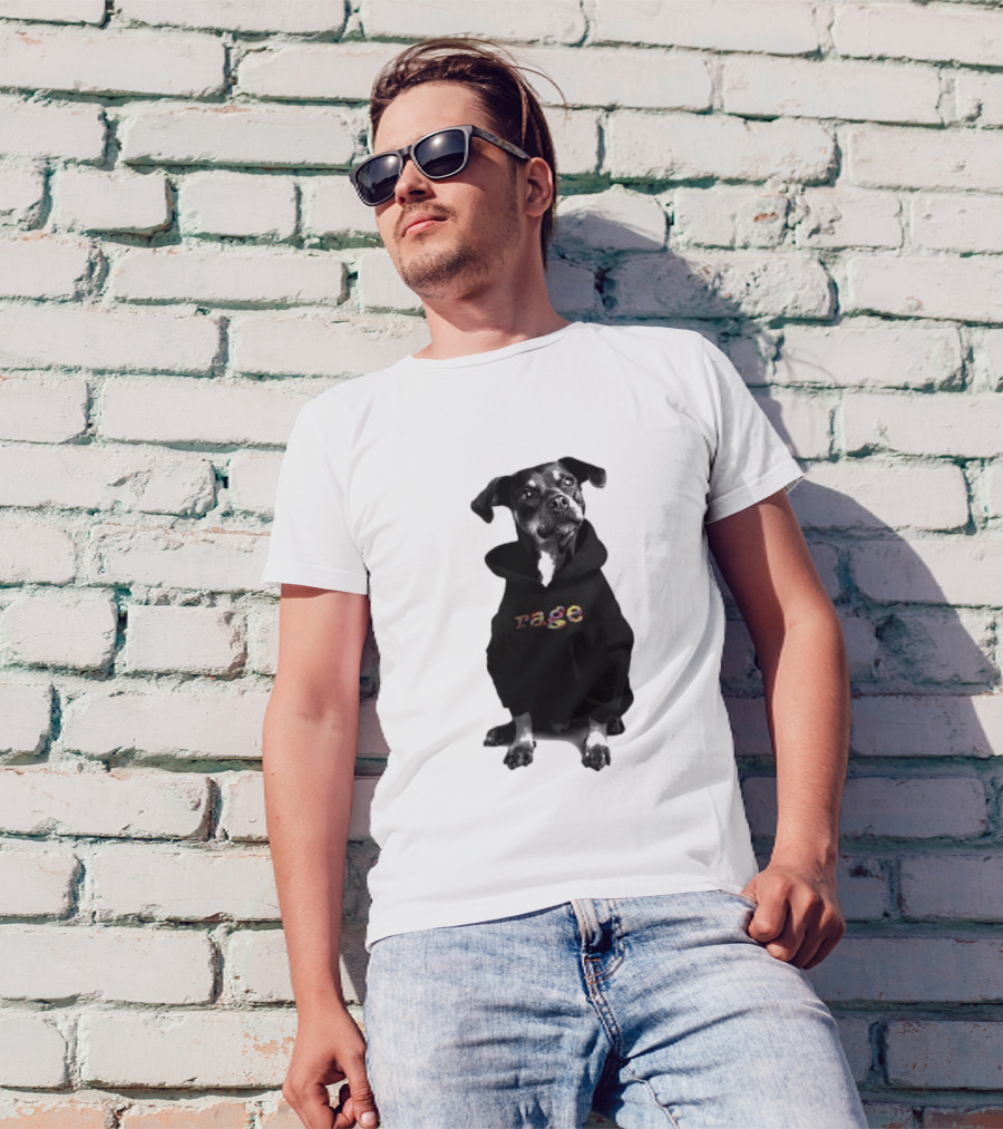 Rage Dog In T-Shirt