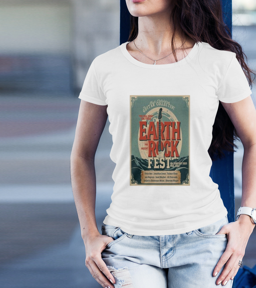 The Hill Joint Lok Virsa Earth Rock Fest January 2025 Guitar Collective T-Shirt