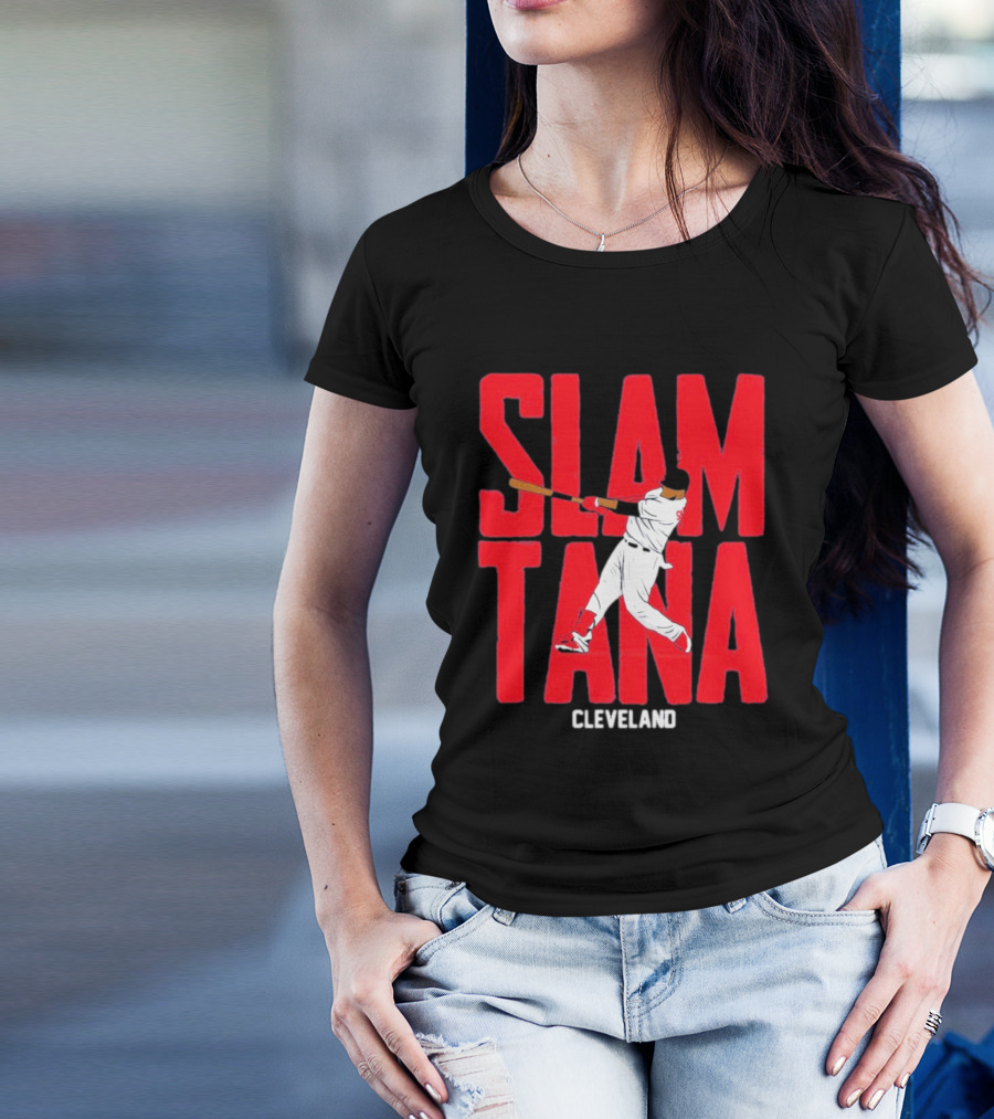 Carlos Santana Cleveland Baseball Slamtana Player T-Shirt