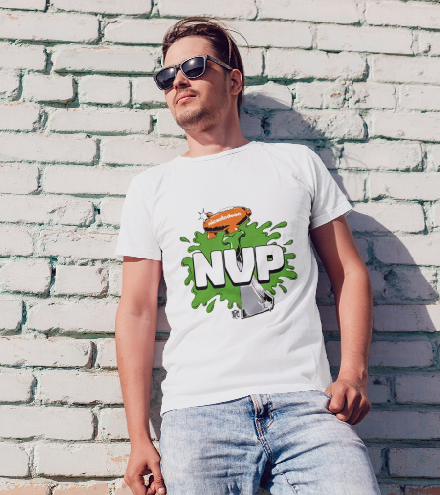 Joe Burrow Nickelodeon NVP Green Slime Trophy NFL Blimp T-Shirt