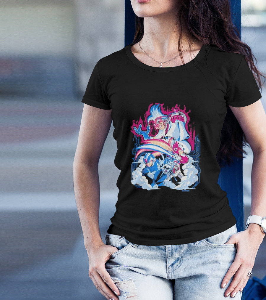 Capcom Mega Man Digital Nightmare Heroic Battle T-Shirt
