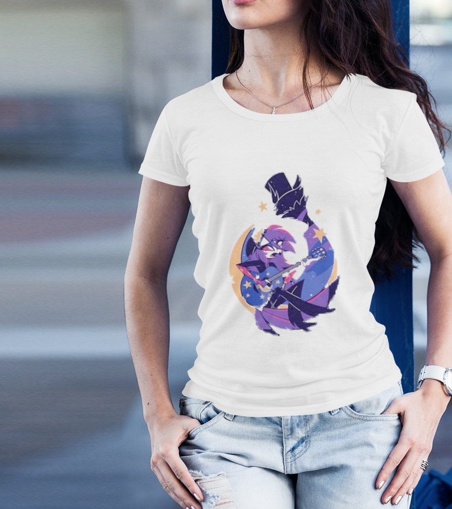 I Will Be Okay Sharkrobot Top Hat Guitar Character And Stars T-Shirt
