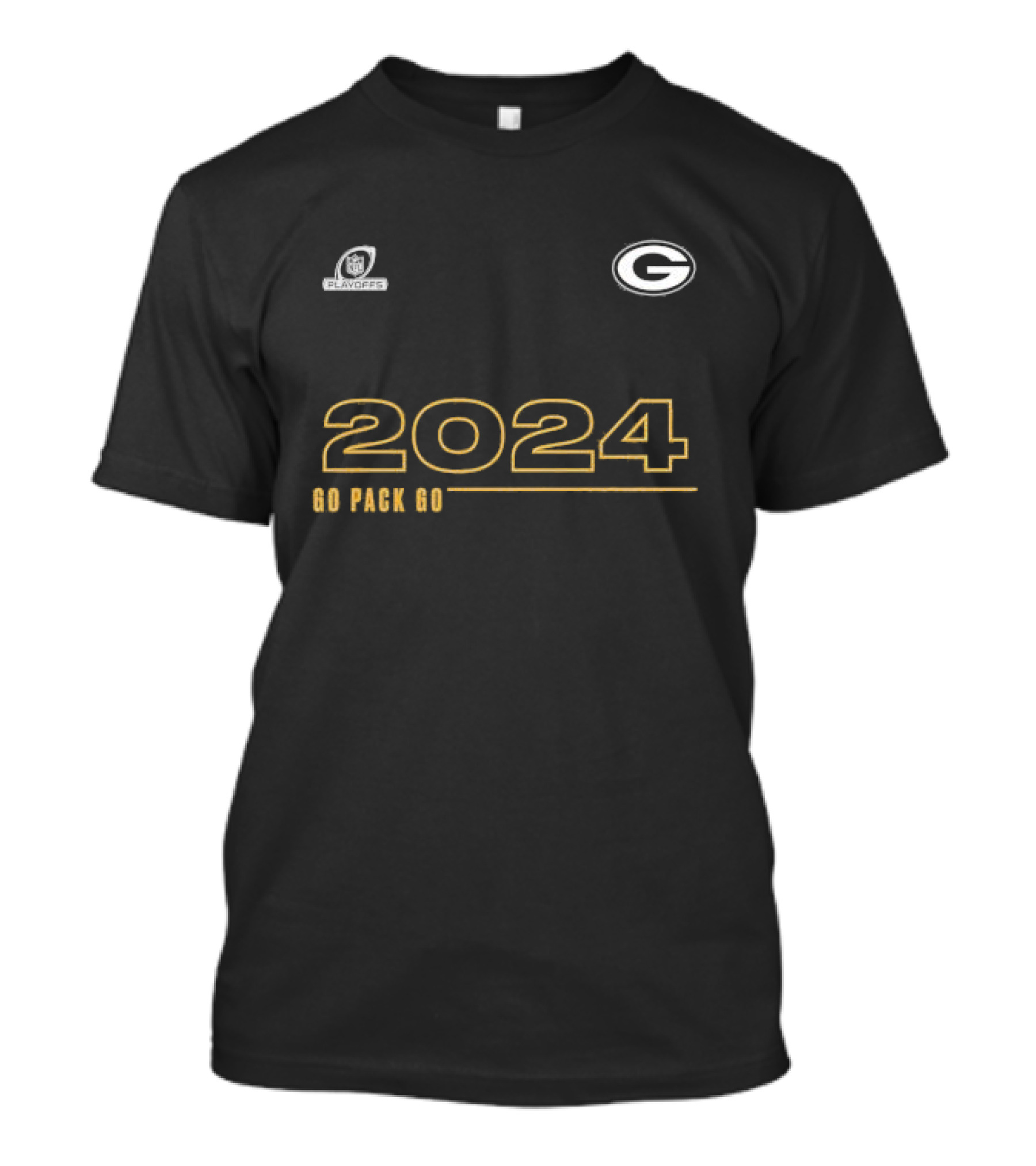 Green Bay Packers 2024 Playoffs Go Pack Go T-Shirt
