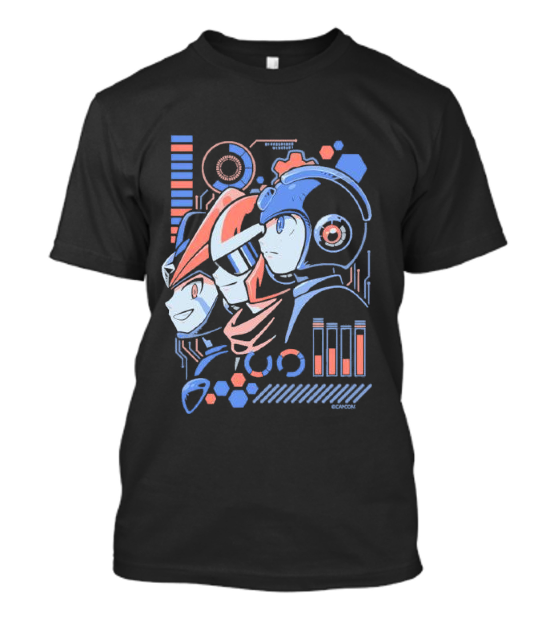 Mega Man X Zero And Mega Man Circuit Design Capcom T-Shirt