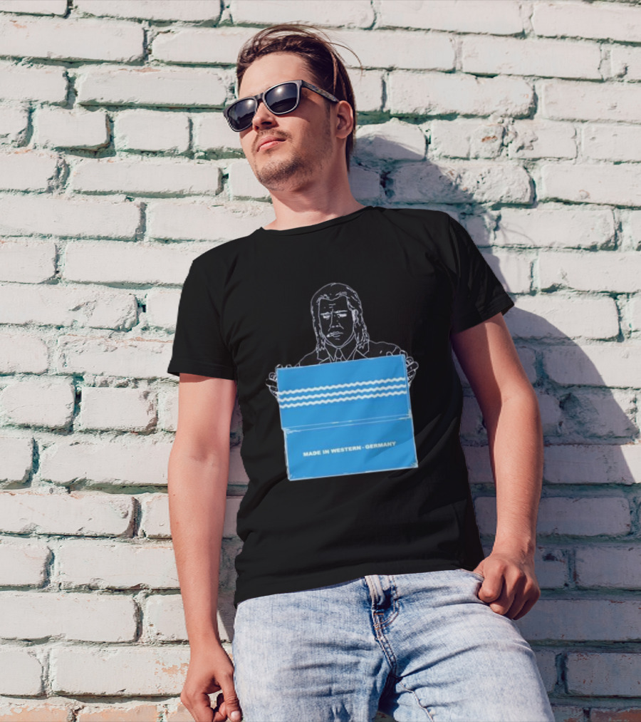 Made In Western Germany Pulp Fiction Blue Box Holder T-Shirt