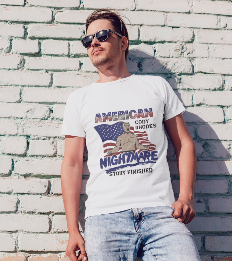 Cody Rhodes American Nightmare Story Finished USA Flag T-Shirt