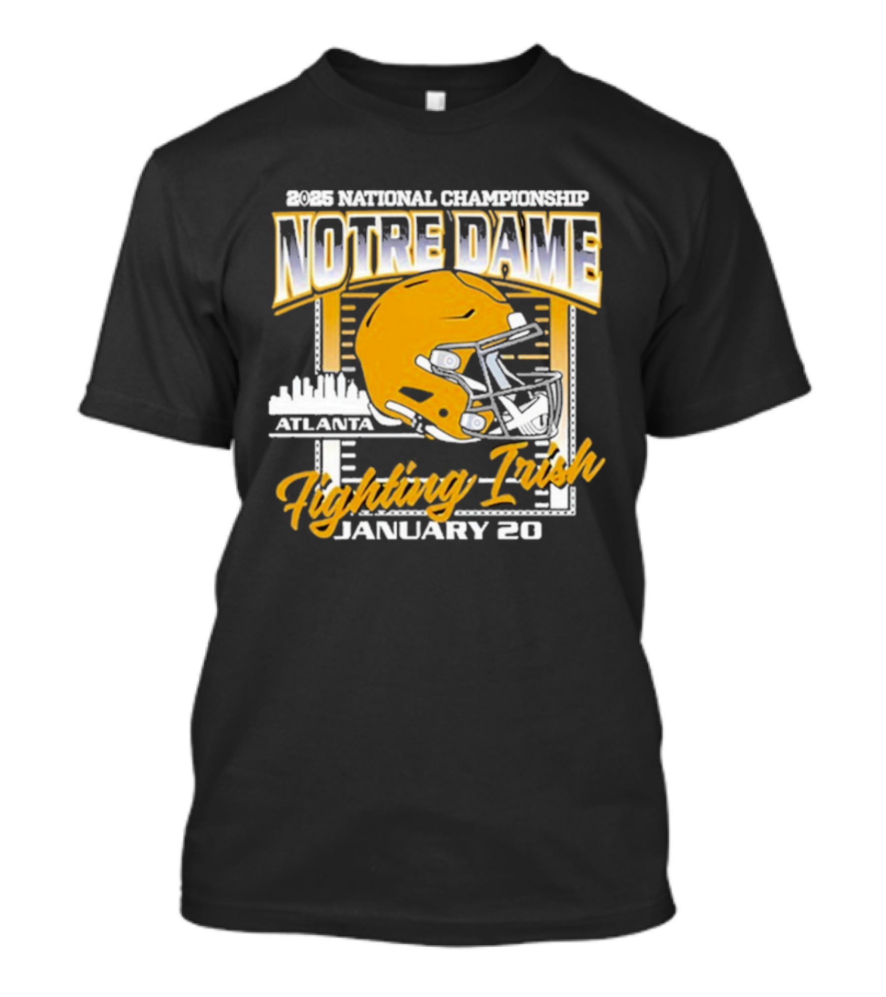 2025 National Championship Notre Dame Fighting Irish January 20 Atlanta T-Shirt