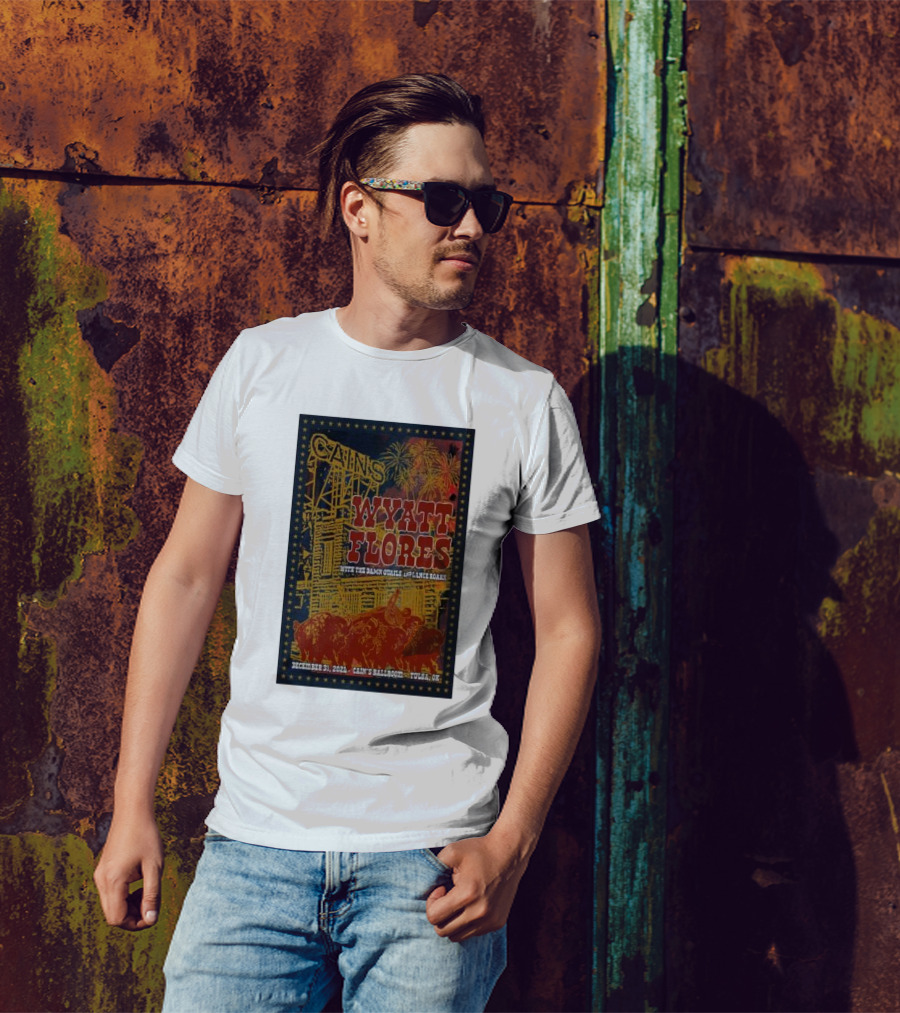 Cain's Ballroom Wyatt Flores With The Damn Quails And Lance Roark December 31 2024 Tulsa OK T-Shirt