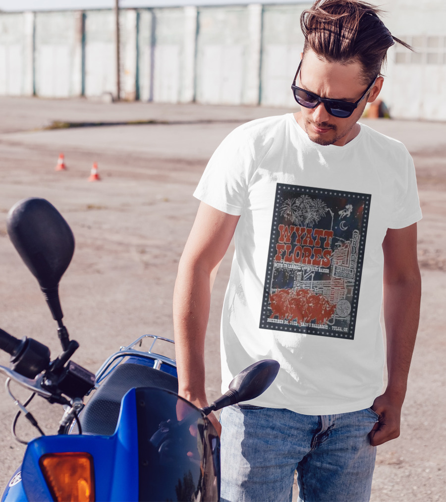 Wyatt Flores Live With Eli Carroll And Emily N Baker At Cain's Ballroom Tulsa OK December 30 T-Shirt