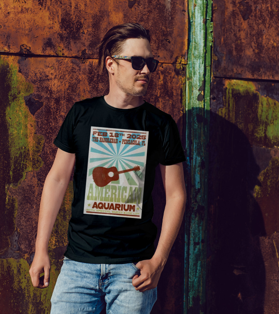 American Aquarium February 18th 2025 The Handlebar Pensacola FL Event With Special Guest Gabe Lee T-Shirt