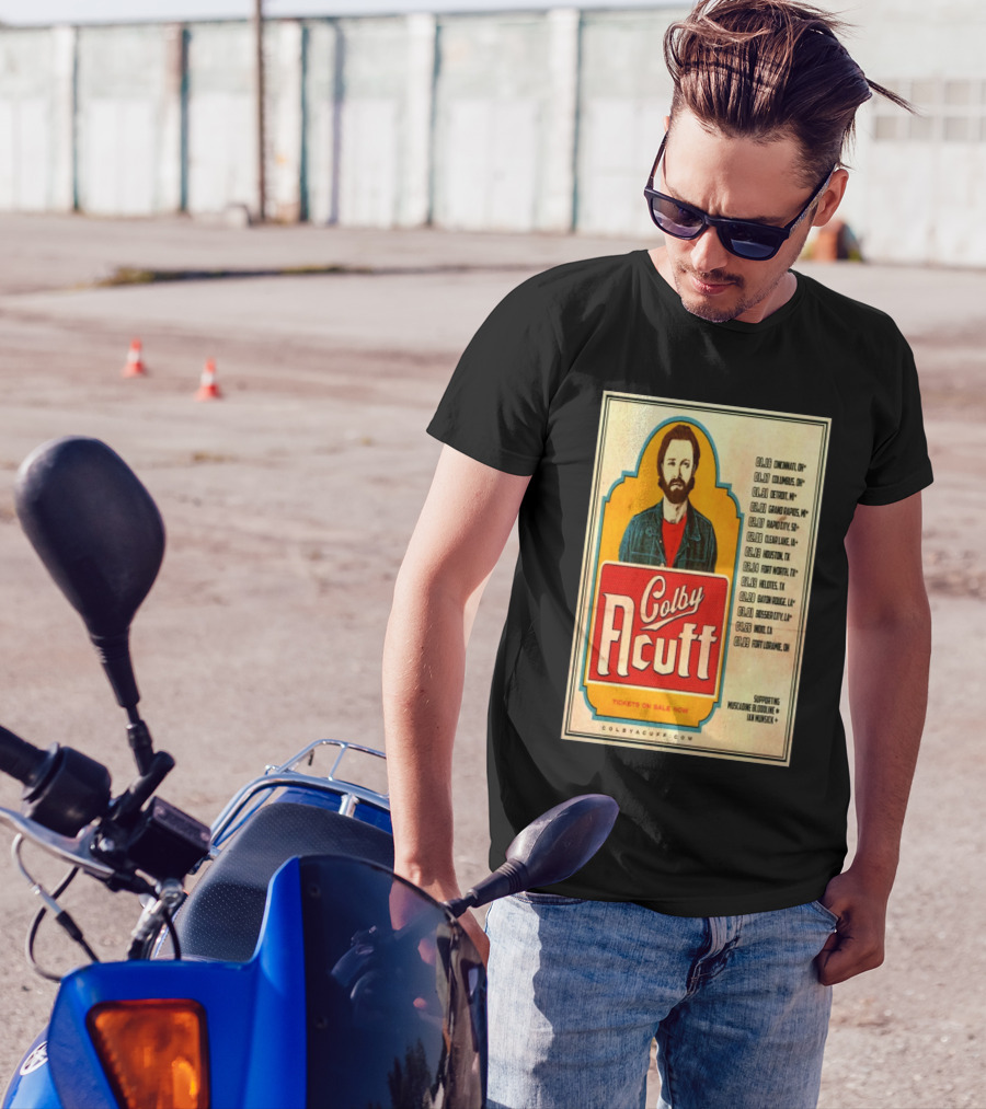 Colby Acuff Tour Dates Cincinnati Detroit Grand Rapids Rapid City Clear Lake Houston Helotes Des Moines Cedar Lodge Boise Fort Laramie Supporting Muscadine Bloodline Ian Munsick T-Shirt