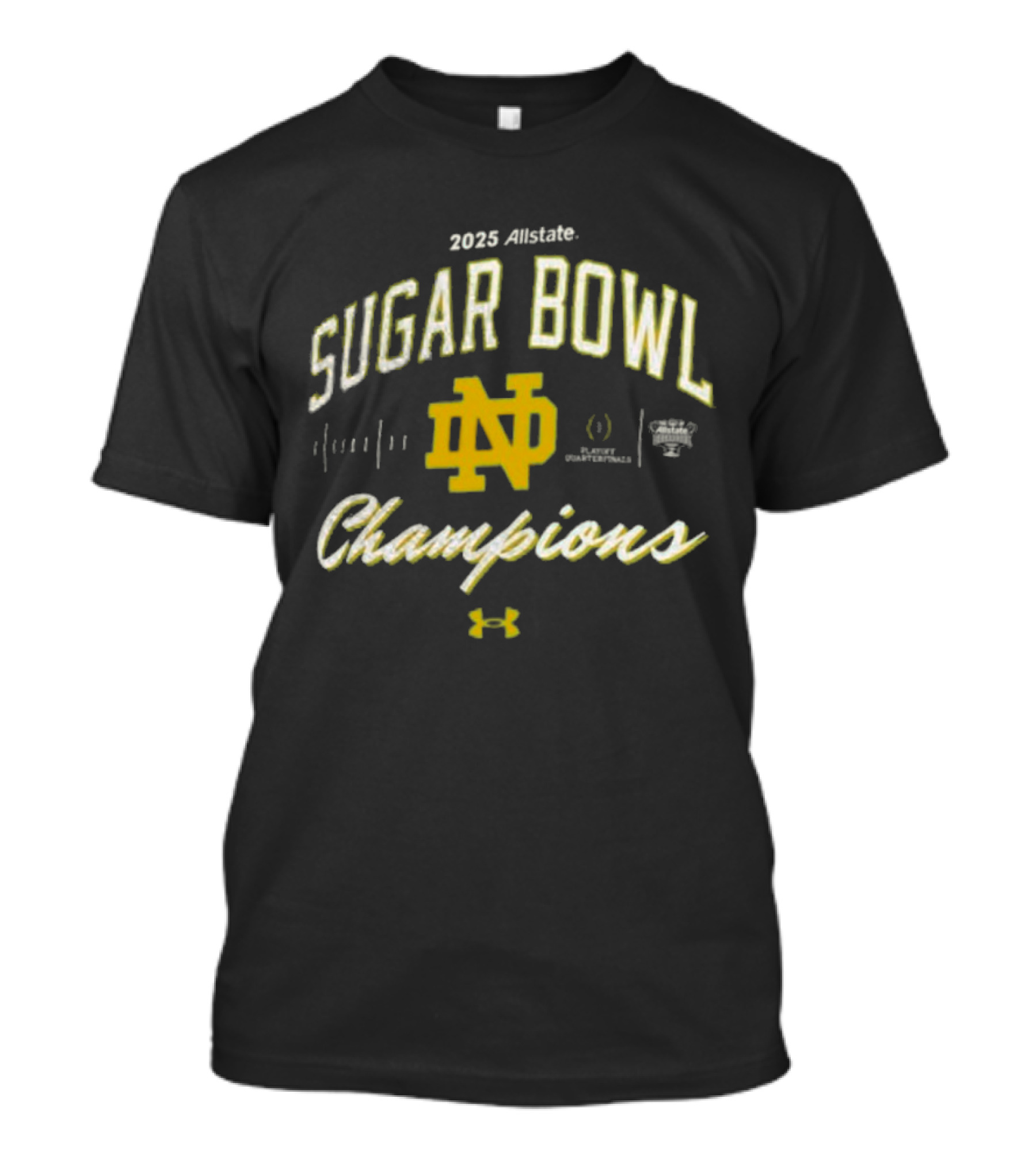 2025 Allstate Sugar Bowl Champions Notre Dame Fighting Irish Under Armour T-Shirt