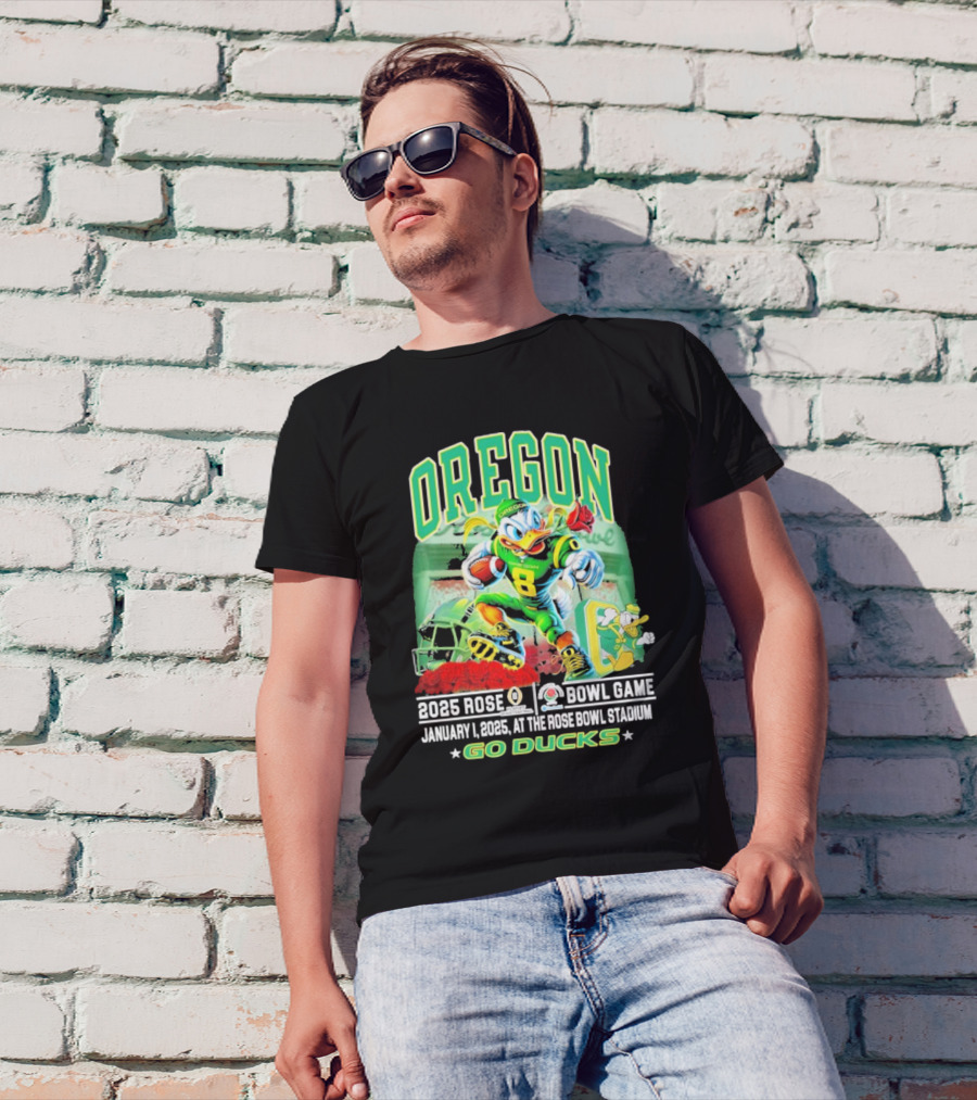 Oregon Ducks 2025 Rose Bowl Game January 1 At Rose Bowl Stadium Go Ducks T-Shirt