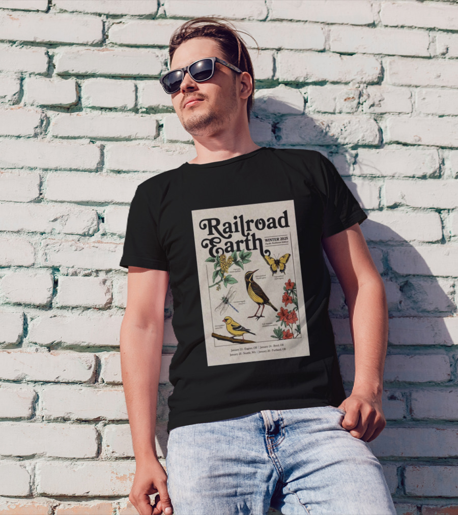 Railroad Earth Winter 2025 Pacific Northwest Edition January Tour Dates Eugene Bend Seattle Portland T-Shirt