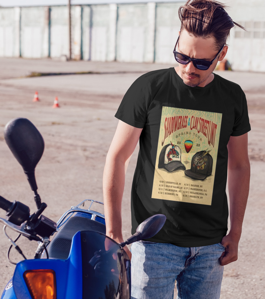 Shadow Grass And Clay Street Unit Spring Tour April 2025 Greenville Isle Of Palms Wilmington Richmond Raleigh Washington Philadelphia Brooklyn T-Shirt