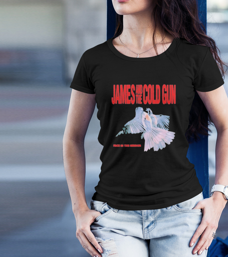 James And The Cold Gun Face In The Mirror Birds Image T-Shirt