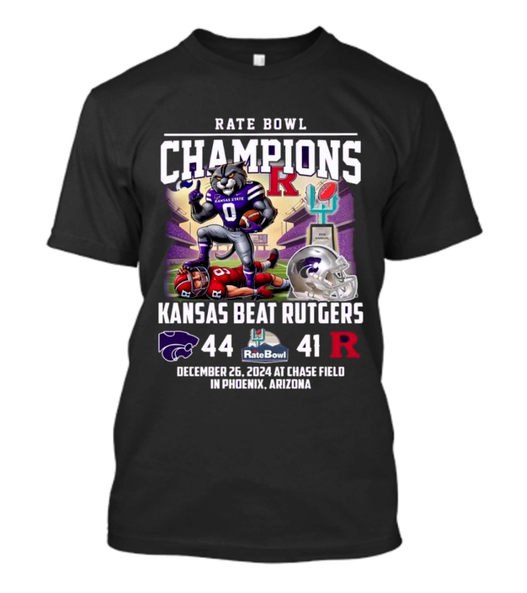 Rate Bowl Champions Kansas State Wildcats B...T-Shirt 