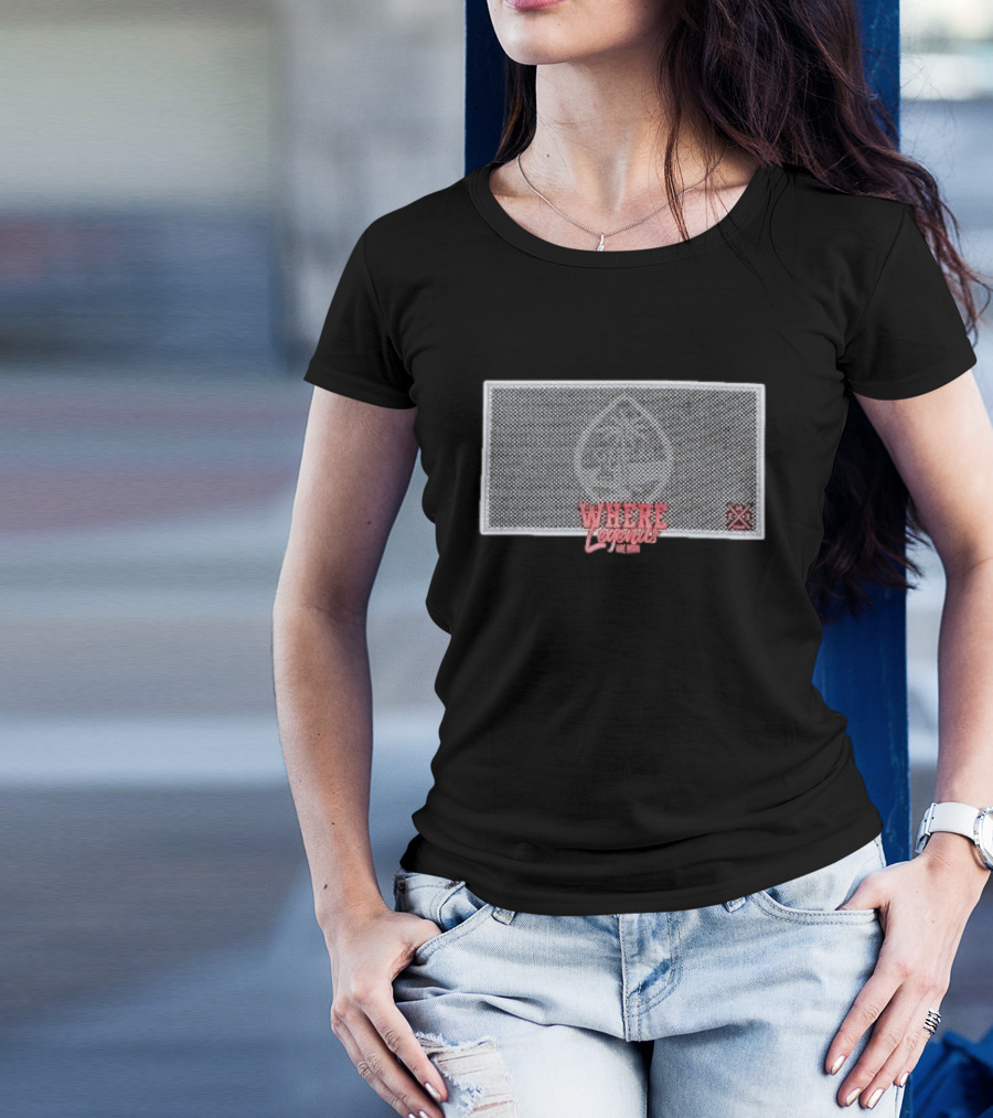 WHERE LEGENDS ARE BORN BLK DIAMOND SHIELD RED TEXT ICONIC T-Shirt