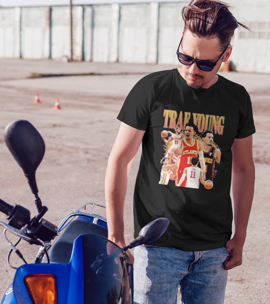 Trae Young Atlanta Hawks Basketball Collage T-Shirt