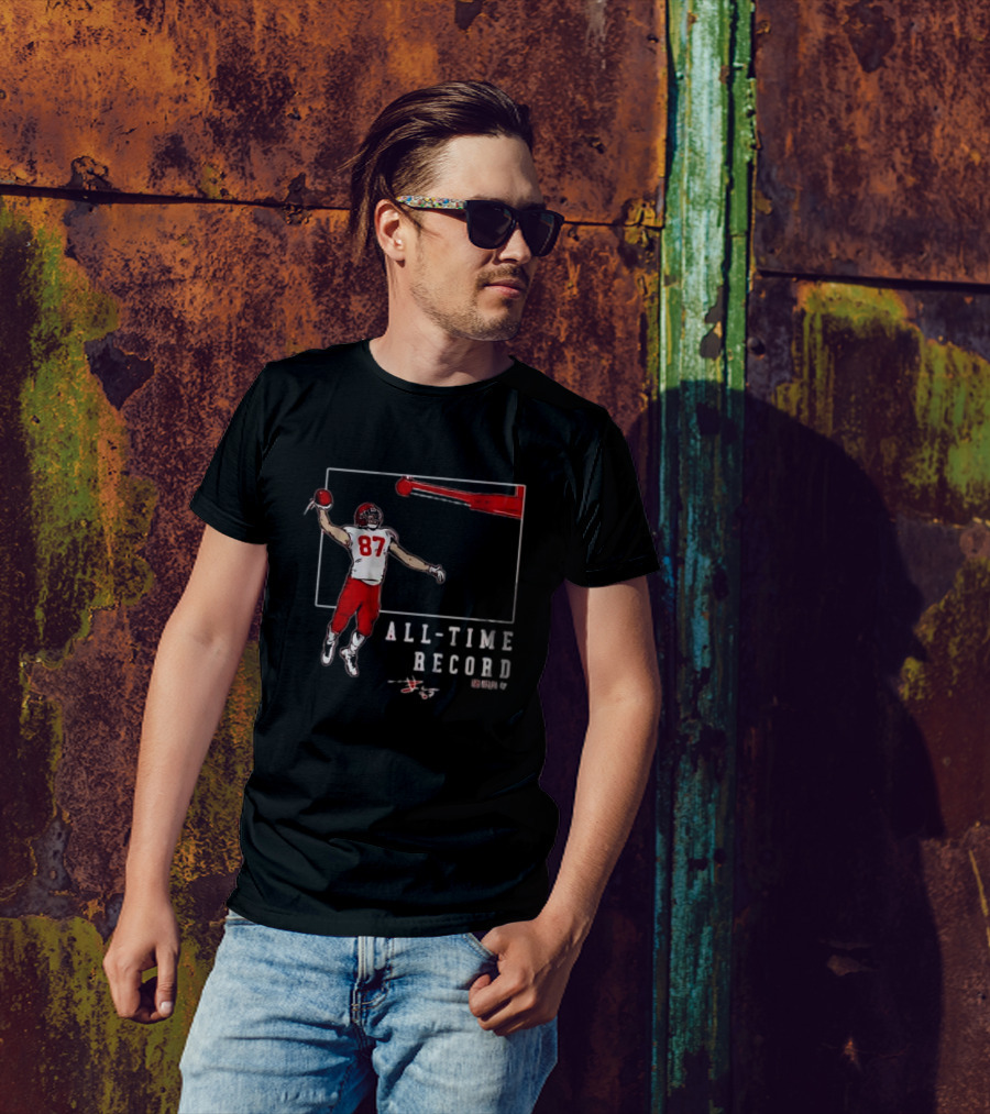 Travis Kelce 87 All-Time Record Touchdown NFL Football T-Shirt