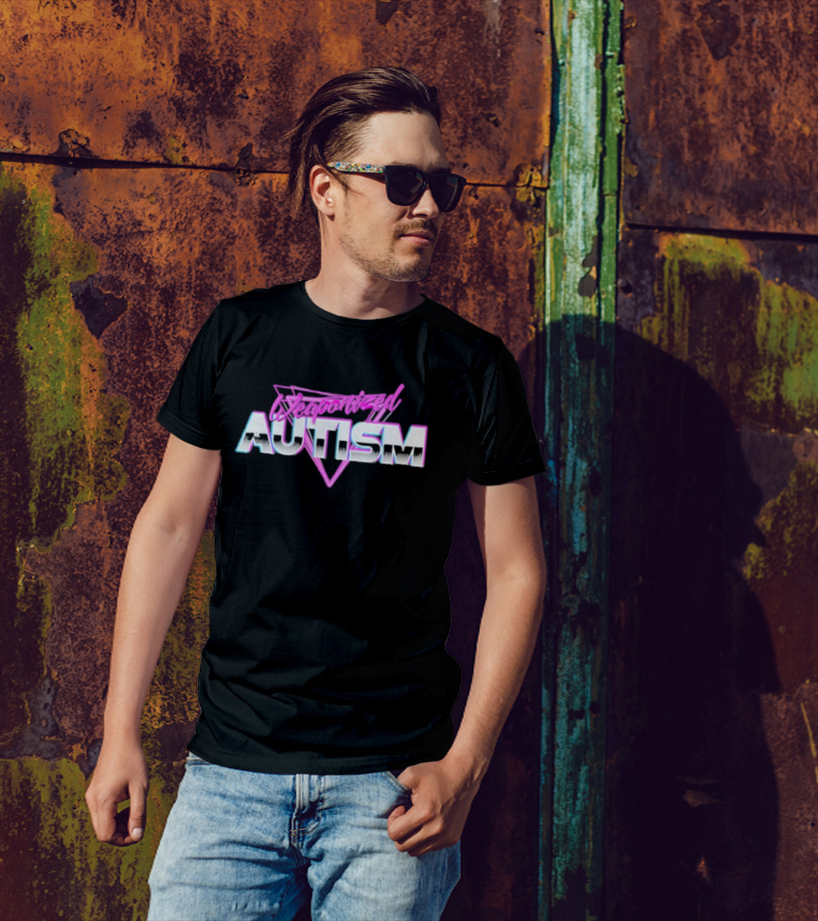 Weaponized Autism 80s Aesthetic Retro Cyberpunk T-Shirt