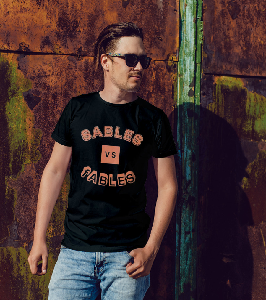 Sables Vs Fables Bold Lettering Design T-Shirt