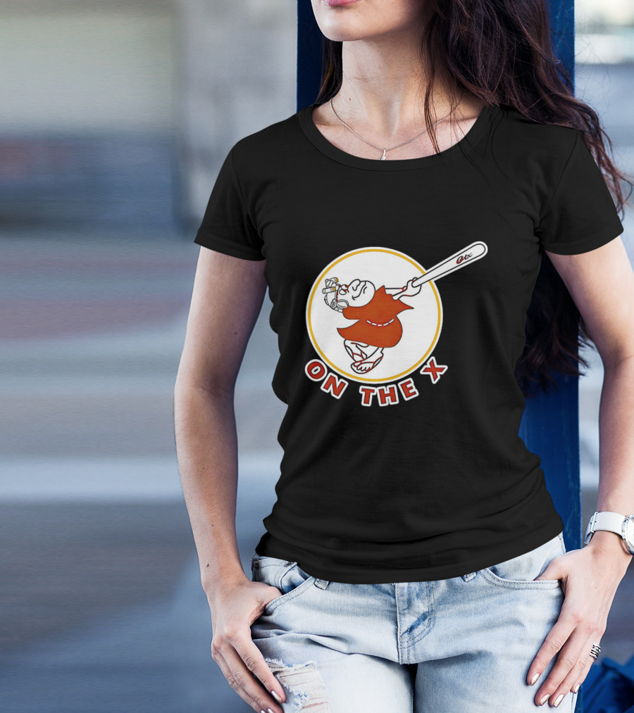 San Diego Padres Swinging Friar Mascot On The X T-Shirt