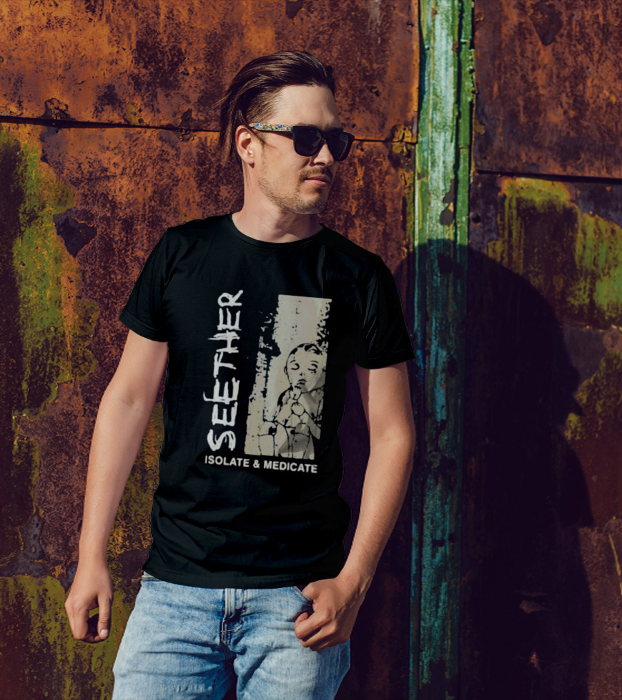 Seether Isolate And Medicate Grunge Child Sketch T-Shirt