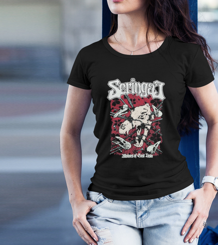 Seringai Wolves Of East Asia Tour 2025 Metal Band Skull And Bones Art T-Shirt