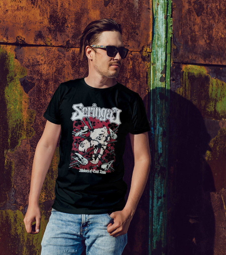 Seringai Wolves Of East Asia Tour 2025 Metal Band Skull And Bones Art T-Shirt