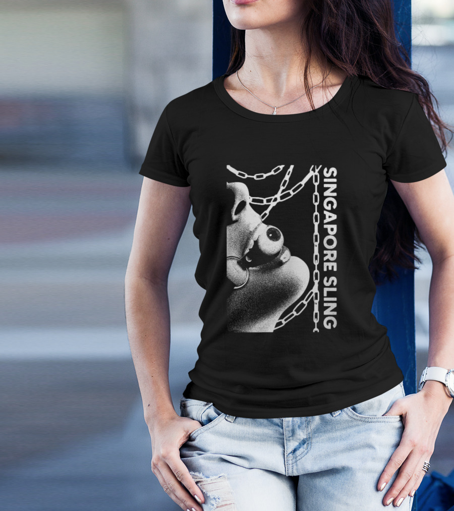SINGAPORE SLING Mask Chains Artwork T-Shirt