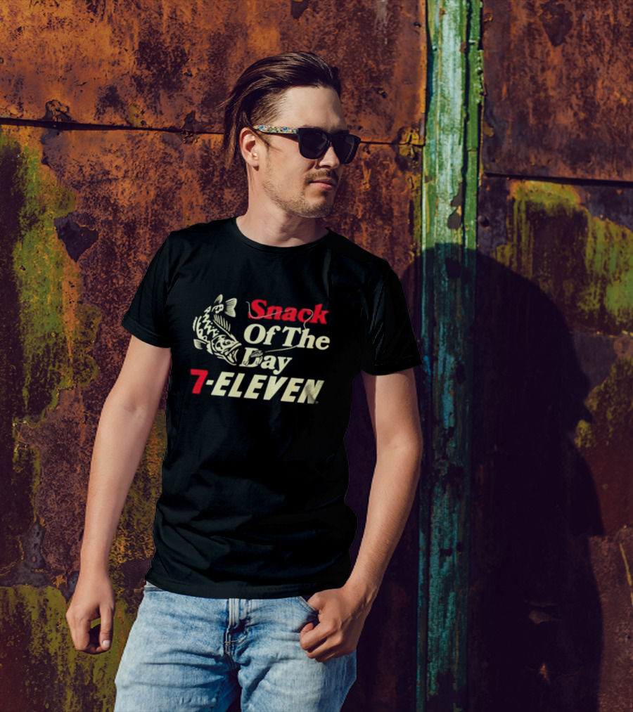 Snack Of The Day Fish Graphic 7-Eleven T-Shirt