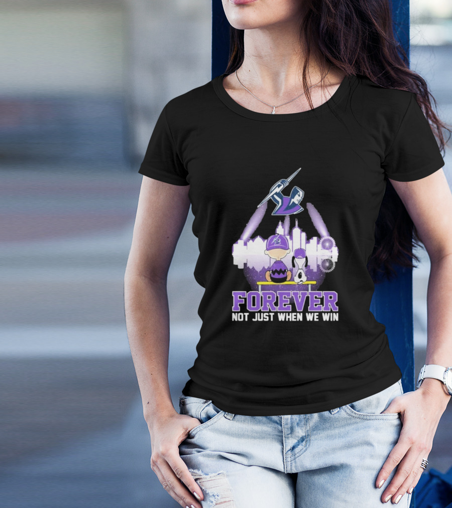 Snoopy Charlie Brown Melbourne Storm Forever Not Just When We Win Peanuts Skyline T-Shirt