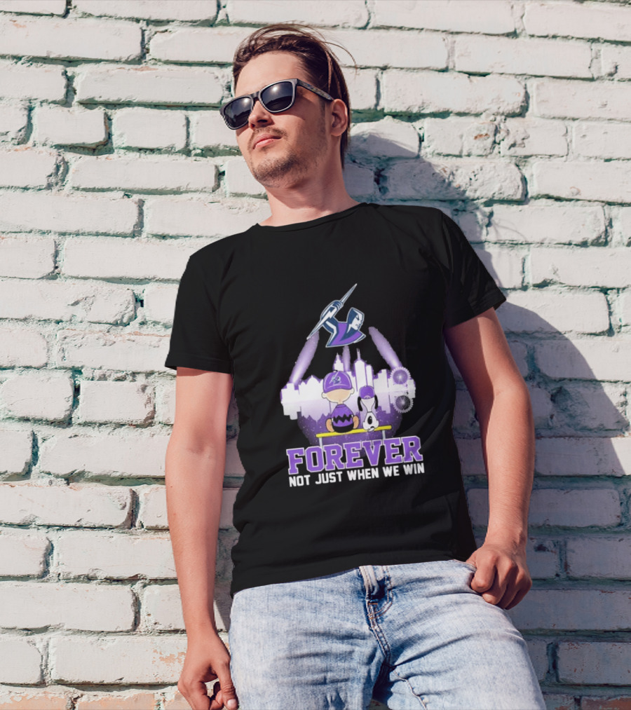 Snoopy Charlie Brown Melbourne Storm Forever Not Just When We Win Peanuts Skyline T-Shirt