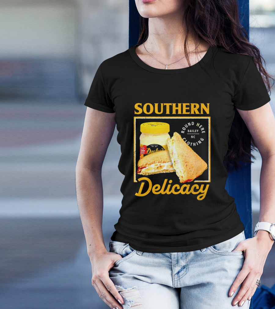 Southern Delicacy Duke's Mayo Round Here Bailey NC Clothing T-Shirt