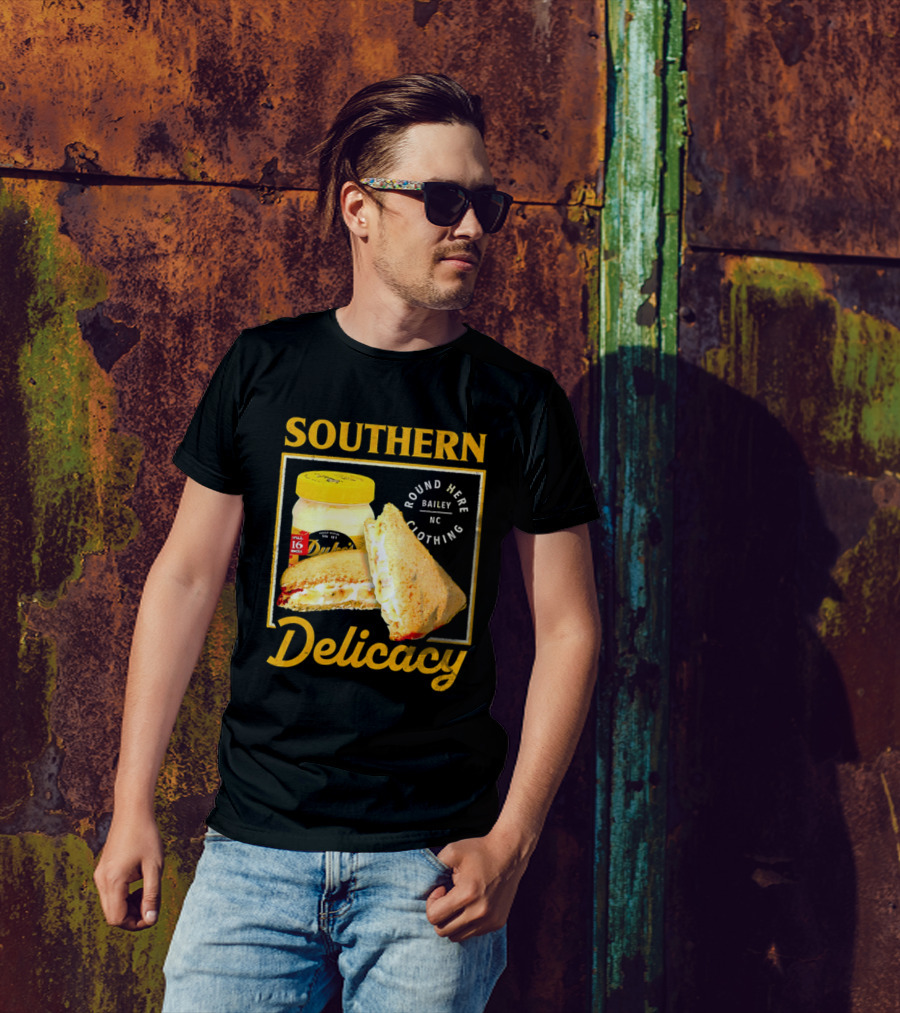 Southern Delicacy Duke's Mayo Round Here Bailey NC Clothing T-Shirt