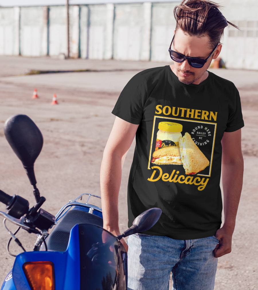 Southern Delicacy Duke's Mayo Round Here Bailey NC Clothing T-Shirt