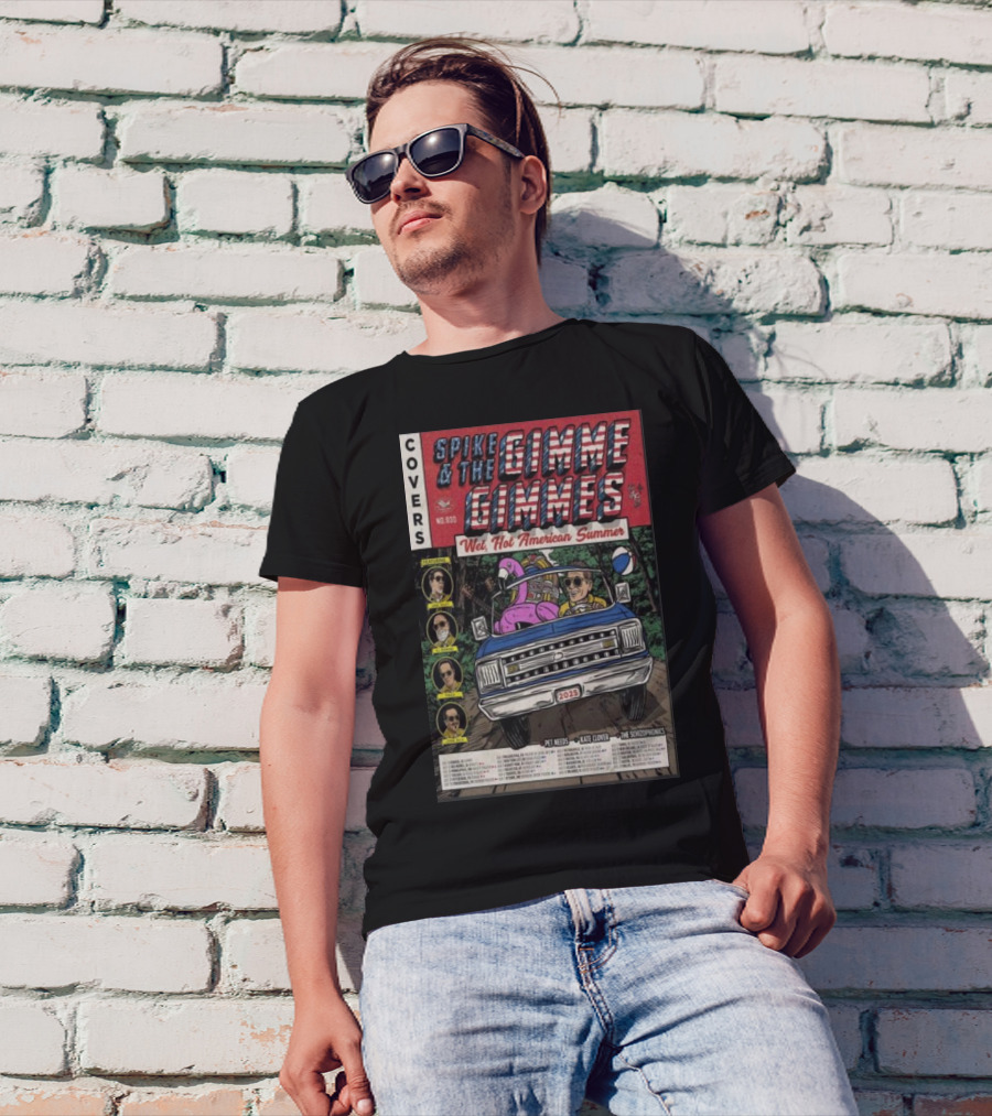 Spike And The Gimme Gimmes Wet Hot American Summer Tour 2025 Covers Featuring Pet Needs Kate Clover The Schizophonics T-Shirt