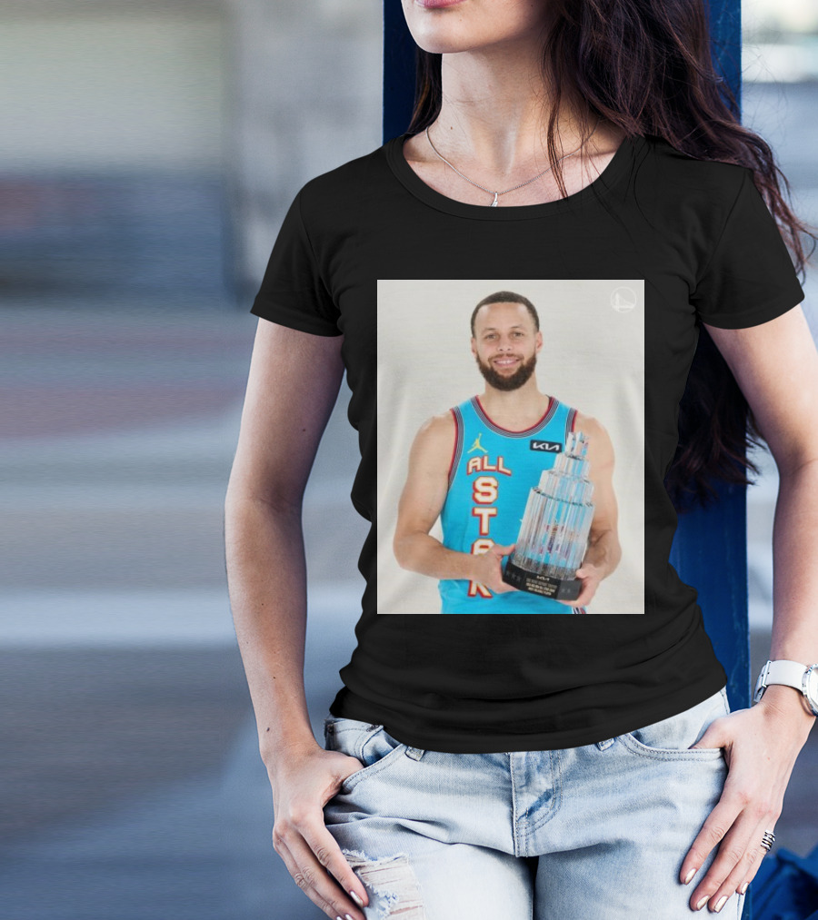 Stephen Curry MVP NBA All-Star Game 2025 Trophy Winner KIA Jordan Basketball T-Shirt