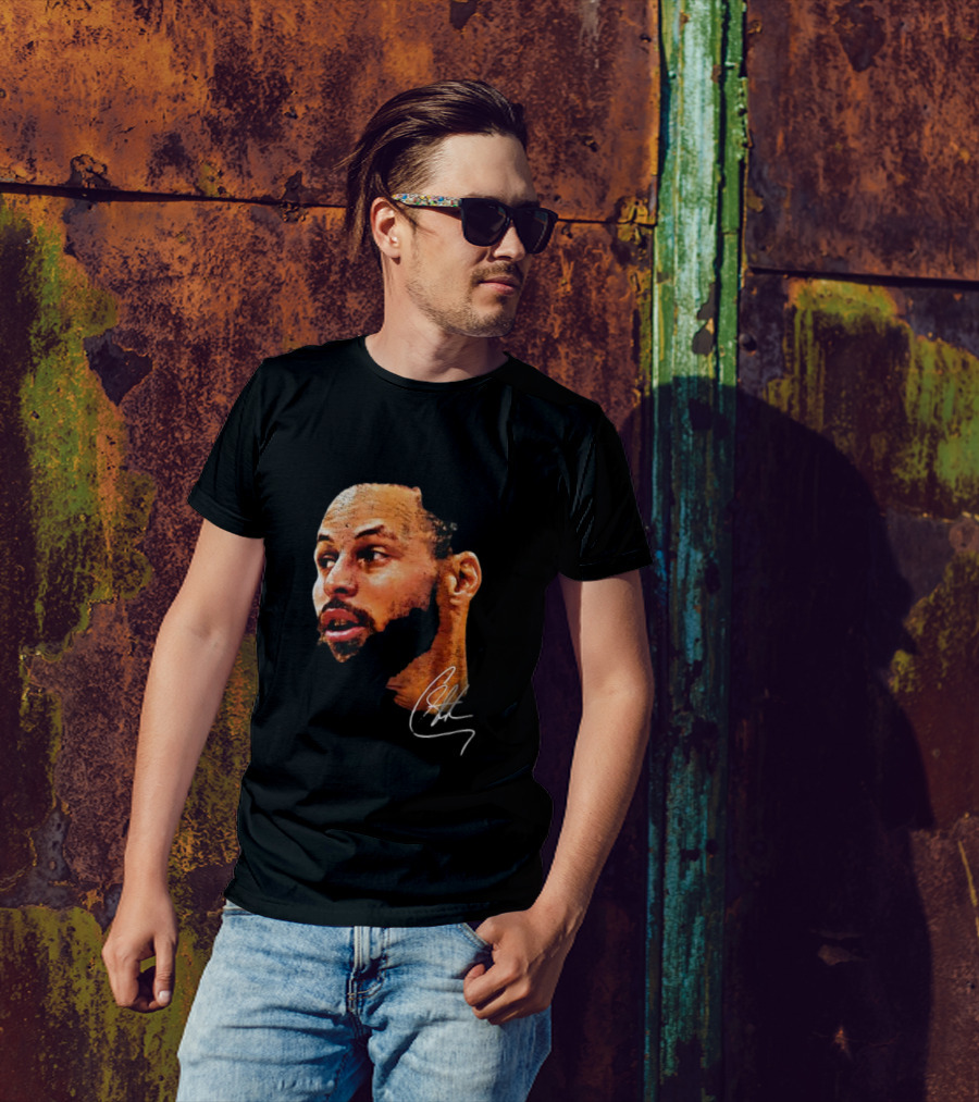 Stephen Curry NBA Big Face Signature T-Shirt