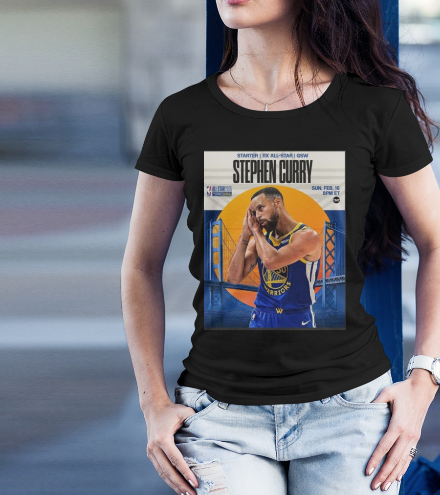 Stephen Curry 2025 NBA All-Star Starter GSW February 16th TNT T-Shirt